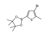 2-(4-bromo-5-methylthiophen-2-yl)-4,4,5,5-tetramethyl-1,3,2-dioxaborolane Structure