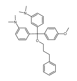 3,3'-((4-methoxyphenyl)(3-phenylpropoxy)methylene)bis(N,N-dimethylaniline) Structure