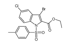 ethyl 3-bromo-5-chloro-1-(4-methylphenyl)sulfonylindole-2-carboxylate Structure