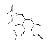 3,4,6-Tri-O-acetyl-2-azido-2-desoxy-β-D-galactopyranose Structure