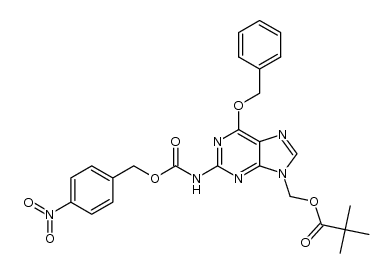 (6-(benzyloxy)-2-((((4-nitrobenzyl)oxy)carbonyl)amino)-9H-purin-9-yl)methyl pivalate Structure