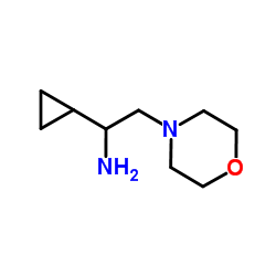 (1-Cyclopropyl-2-morpholin-4-ylethyl)amine结构式