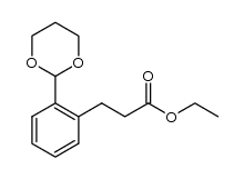 ethyl 3-(2-(1,3-dioxan-2-yl)phenyl)propanoate结构式
