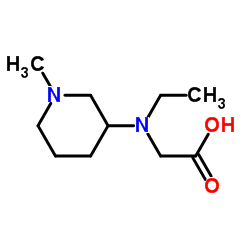 N-Ethyl-N-(1-methyl-3-piperidinyl)glycine结构式