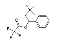 3,3-dimethyl-1-phenylbutyl trifluoroacetate Structure