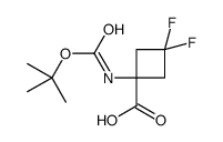 3,3-difluoro-1-[(2-methylpropan-2-yl)oxycarbonylamino]cyclobutane-1-carboxylic acid structure