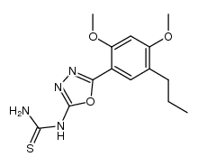 1-(5-(2,4-dimethoxy-5-propylphenyl)-1,3,4-oxadiazol-2-yl)thiourea结构式