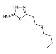 5-(2-butylsulfanylethyl)-1,3,4-thiadiazol-2-amine结构式
