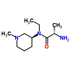 N-Ethyl-N-[(3S)-1-methyl-3-piperidinyl]-L-alaninamide结构式