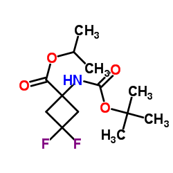 propan-2-yl 1-{[(tert-butoxy)carbonyl]amino}-3,3-difluorocyclobutane-1-carboxylate Structure