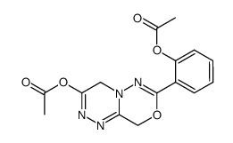 Acetic acid 2-(3-acetoxy-4,9-dihydro-[1,2,4]triazino[4,3-d][1,3,4]oxadiazin-7-yl)-phenyl ester Structure