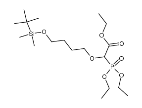 ethyl 2-(4-t-butyldimethylsiloxy)butyloxy-2-diethylphosphonoacetate结构式