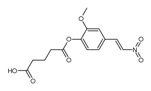 2-methoxy-4-[(E)-2-nitroethenyl]phenyl hydrogen glutarate结构式