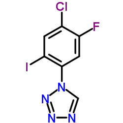 1-(4-Chloro-5-fluoro-2-iodophenyl)-1H-tetrazole结构式