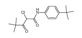 4'-t-butyl-2-chloro-2-pivaloylacetanilide结构式