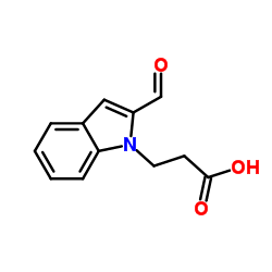 3-(2-Formyl-1H-indol-1-yl)propanoic acid结构式