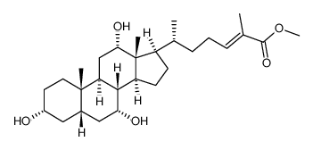 methyl-3,7,12-trihydroxycholest-24-ene-26-oate结构式