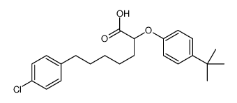 2-(4-tert-butylphenoxy)-7-(4-chlorophenyl)heptanoic acid structure