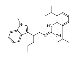 1-[2,6-di(propan-2-yl)phenyl]-3-[2-(1-methylindol-3-yl)pent-4-enyl]urea Structure