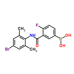 3-(4-Bromo-2,6-dimethylphenylcarbamoyl)-4-fluorophenylboronic acid Structure