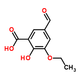 Benzoic acid, 3-ethoxy-5-formyl-2-hydroxy- (9CI)结构式