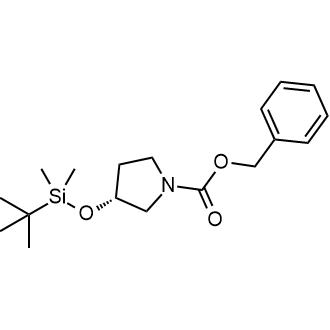 (R)-Benzyl 3-((tert-butyldimethylsilyl)oxy)pyrrolidine-1-carboxylate structure