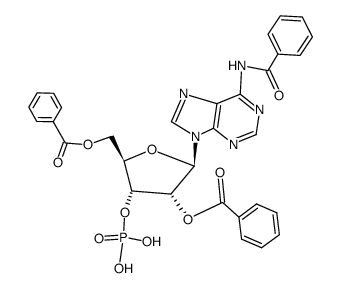 N6,O2',O5'-tribenzoyl-[3']adenylic acid Structure