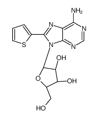 (2R,3R,4S,5R)-2-(6-amino-8-thiophen-2-ylpurin-9-yl)-5-(hydroxymethyl)oxolane-3,4-diol结构式