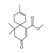 5,5,9-Trimethyl-3-oxo-spiro[5.5]undeca-1,8-diene-1-carboxylic acid methyl ester Structure