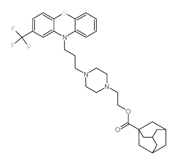 Tricyclo[3.3.1.13,7]decane-1-carboxylicacid,2-[4-[3-[2-(trifluoromethyl)-10H-phenothiazin-10-yl]propyl]-1-piperazinyl]ethylester Structure