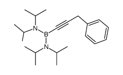 N,N,N',N'-tetraisopropyl-1-(3-phenylprop-1-yn-1-yl)boranediamine结构式