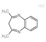 3H-1,5-Benzodiazepine,2,4-dimethyl-, hydrochloride (1:1)结构式