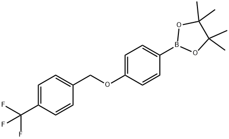 4,4,5,5-Tetramethyl-2-[4-[[4-(trifluoromethyl)phenyl]methoxy]phenyl]-1,3,2-dioxaborolane Structure
