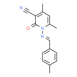 4,6-dimethyl-1-[(4-methylbenzylidene)amino]-2-oxo-1,2-dihydro-3-pyridinecarbonitrile Structure