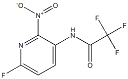 2,2,2-Trifluoro-N-(6-fluoro-2-nitro-pyridin-3-yl)-acetamide结构式