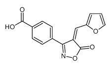4-[4-(furan-2-ylmethylidene)-5-oxo-1,2-oxazol-3-yl]benzoic acid结构式