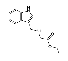 ethyl N-(3-indolylmethyl)glycinate结构式