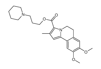 5,6-Dihydro-8,9-dimethoxy-2-methylpyrrolo[2,1-a]isoquinoline-3-carboxylic acid 3-piperidinopropyl ester结构式