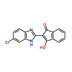 2-(5-Chloro-1H-benzimidazol-2-yl)-3-hydroxy-1H-inden-1-one Structure