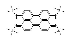 (4E,9E)-N3,N10-bis(trimethylsilyl)-4,9-bis((trimethylsilyl)imino)-4,9-dihydroperylene-3,10-diamine Structure