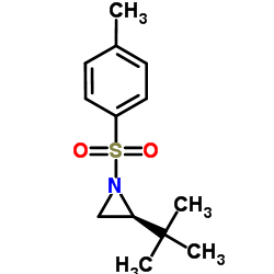 (S)-2-(1,1-二甲基乙基)-1-[(4-甲基苯基)磺酰基]氮丙啶结构式
