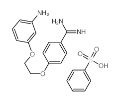 4-[2-(3-aminophenoxy)ethoxy]benzenecarboximidamide; benzenesulfonic acid结构式