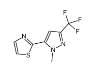 2-[2-methyl-5-(trifluoromethyl)pyrazol-3-yl]-1,3-thiazole结构式