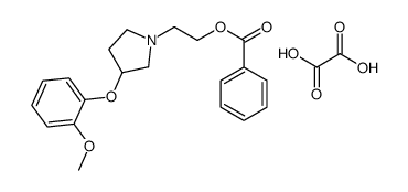 2-[3-(2-methoxyphenoxy)pyrrolidin-1-yl]ethyl benzoate,oxalic acid Structure