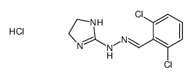 N-[(E)-(2,6-dichlorophenyl)methylideneamino]-4,5-dihydro-1H-imidazol-1-ium-2-amine,chloride Structure