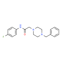 1-PIPERAZINEACETAMIDE, N-(4-FLUOROPHENYL)-4-(PHENYLMETHYL)结构式