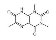 1,3,6-trimethyl-1H,8H-pteridine-2,4,7-trione Structure