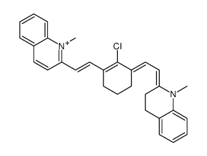 2-[2-[2-Chloro-3-[2-(1,3-dihydro-1-methyl-2H-quinolinylidene)ethylidene]-1-cyclohexen-1-yl]ethenyl]-1-methyl-quinolinium结构式