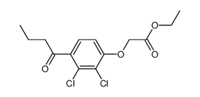 Acetic acid, [2,3-dichloro-4-(1-oxobutyl)phenoxy]-, ethyl ester Structure