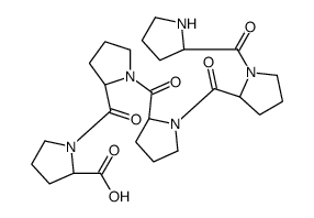 (2S)-1-[(2S)-1-[(2S)-1-[(2S)-1-[(2S)-pyrrolidine-2-carbonyl]pyrrolidine-2-carbonyl]pyrrolidine-2-carbonyl]pyrrolidine-2-carbonyl]pyrrolidine-2-carboxylic acid Structure